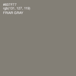 #837F77 - Friar Gray Color Image